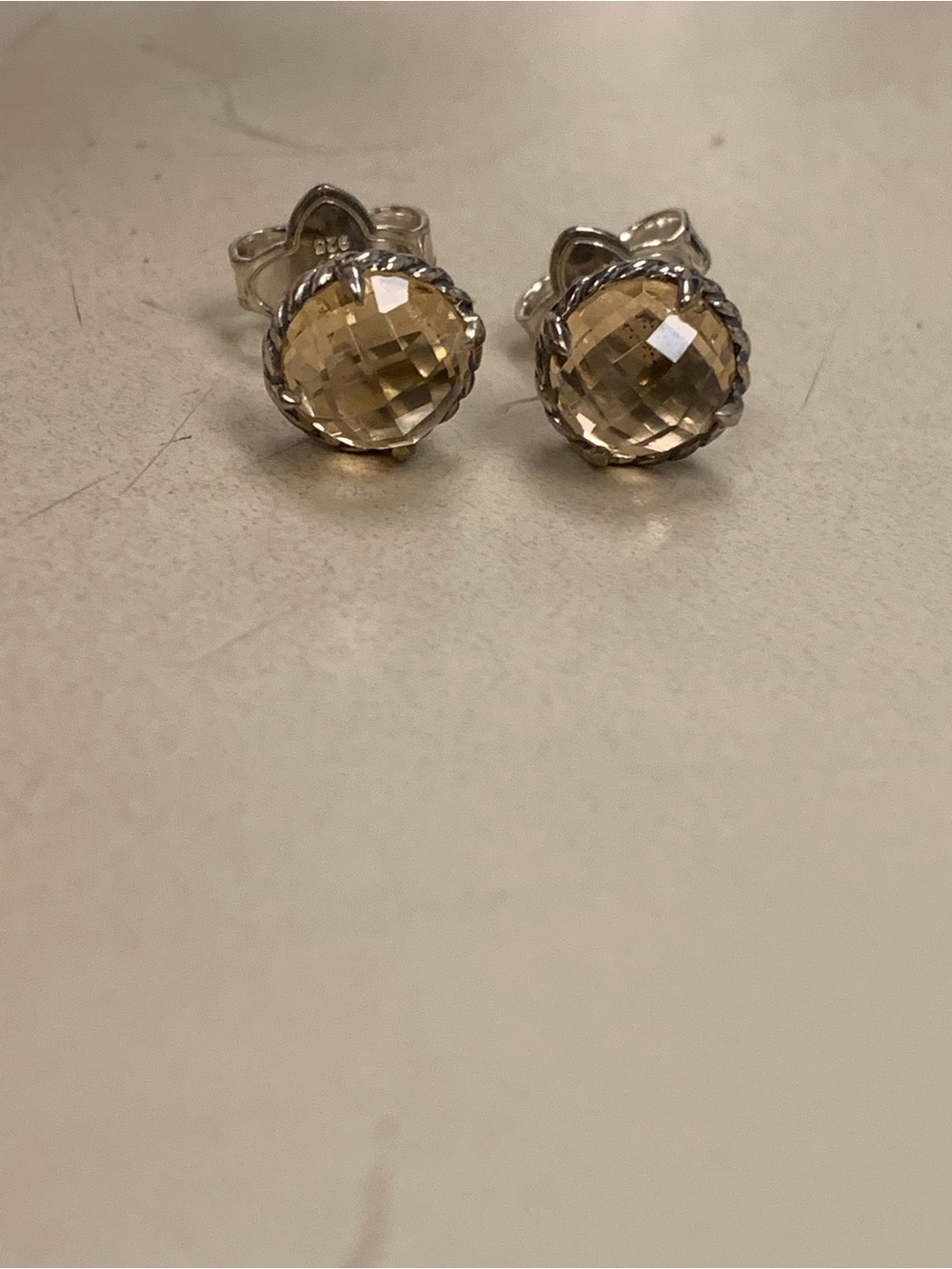 david yurman chatelaine Earrings in Silver with morganite